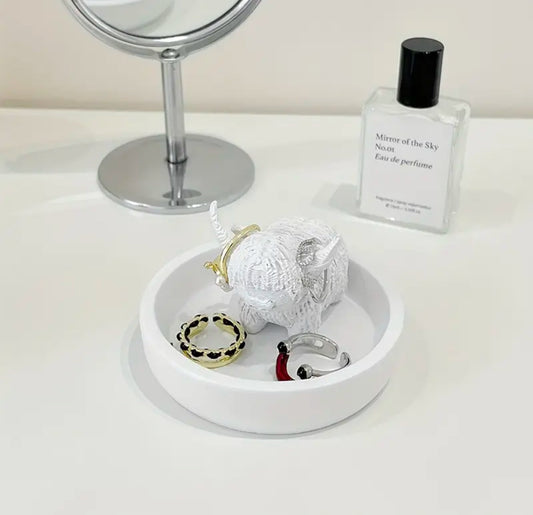 Highland Cow Jewelry Ring Tray – Adorable Ring & Earring Holder