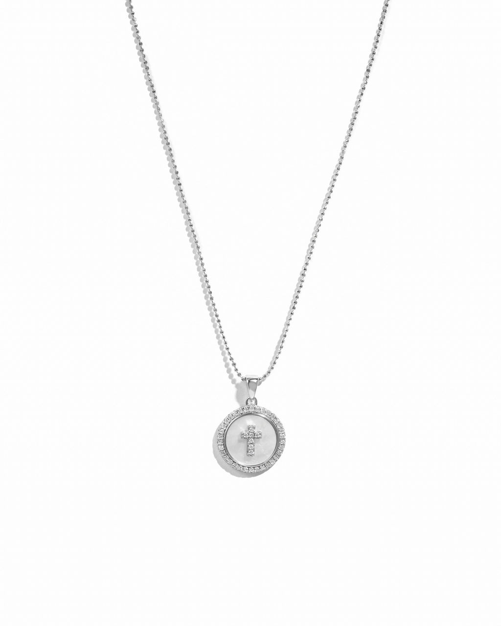Mother of Pearl Cross Necklace
