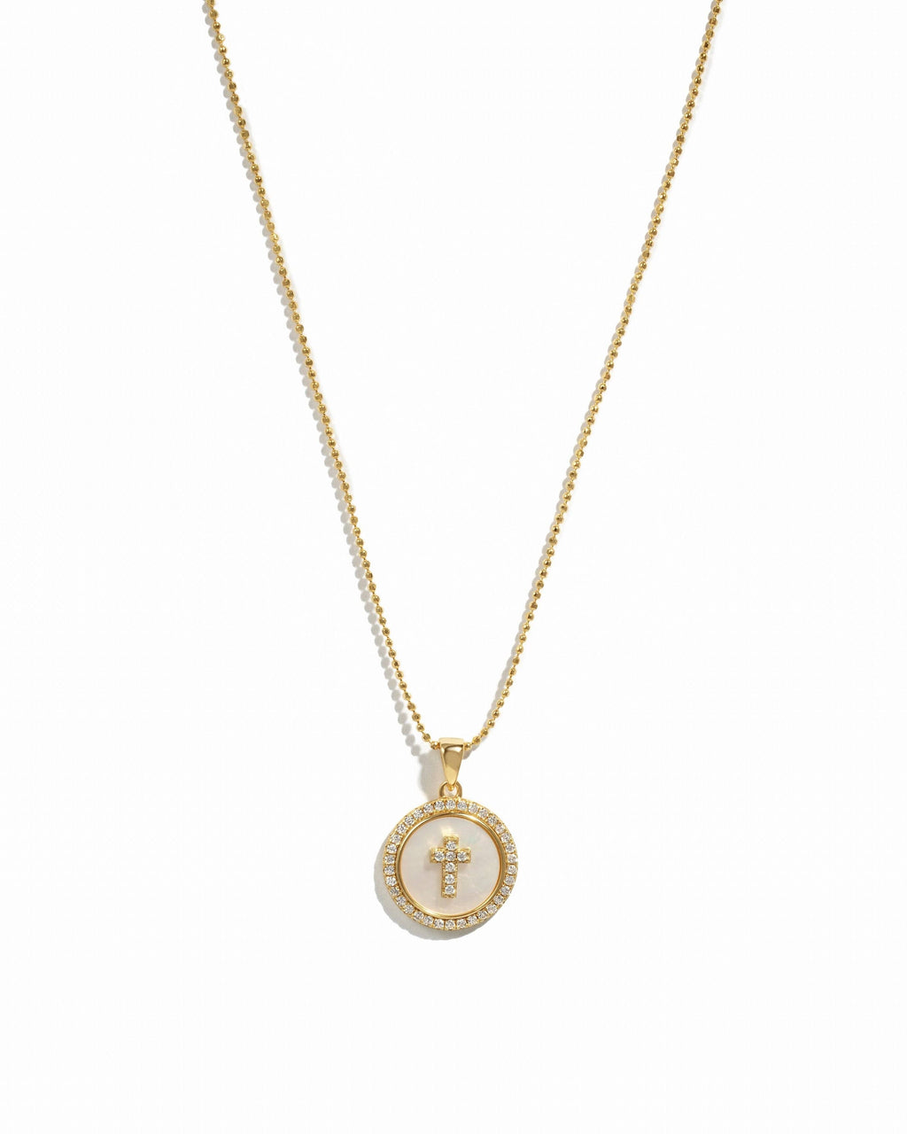 Mother of Pearl Cross Necklace