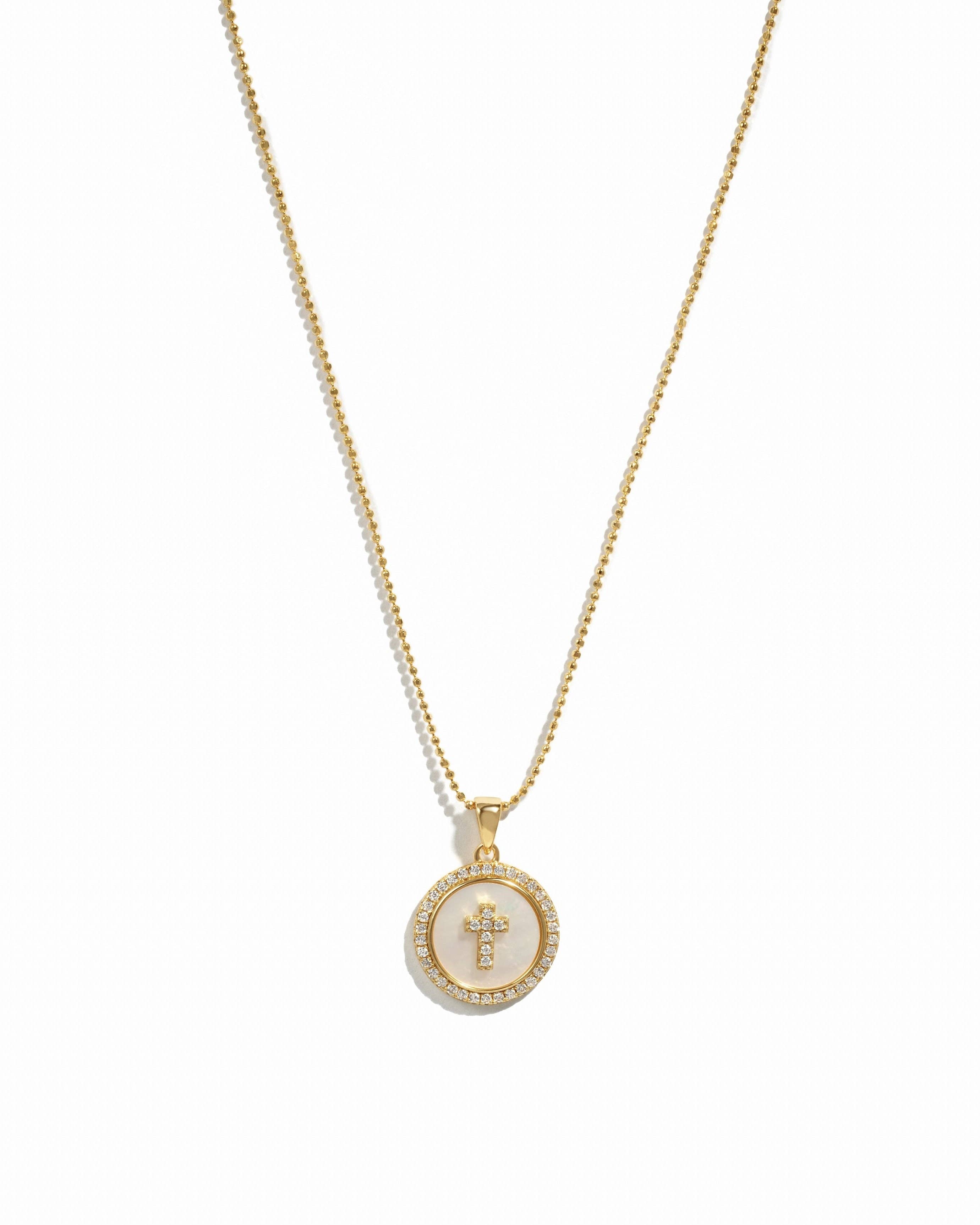 Mother of Pearl Cross Necklace