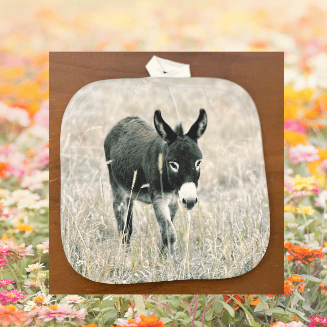 Mini Donkey Pot Holder & Oven Mitt Set – Donut & Jolene Design